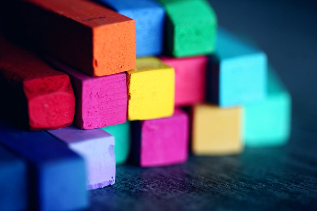 Photo of multicolored chalk symbolizing property division at Clemmons Family Law. Photo by Sharon McCutcheon from Pexels